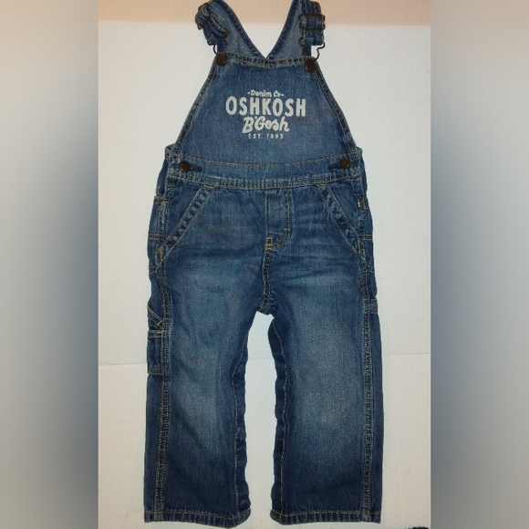 ☆Like New☆OSH KOSH B'GOSH Adorable Toddler Denim Cargo Overalls☆24mo - Picture 16 of 16